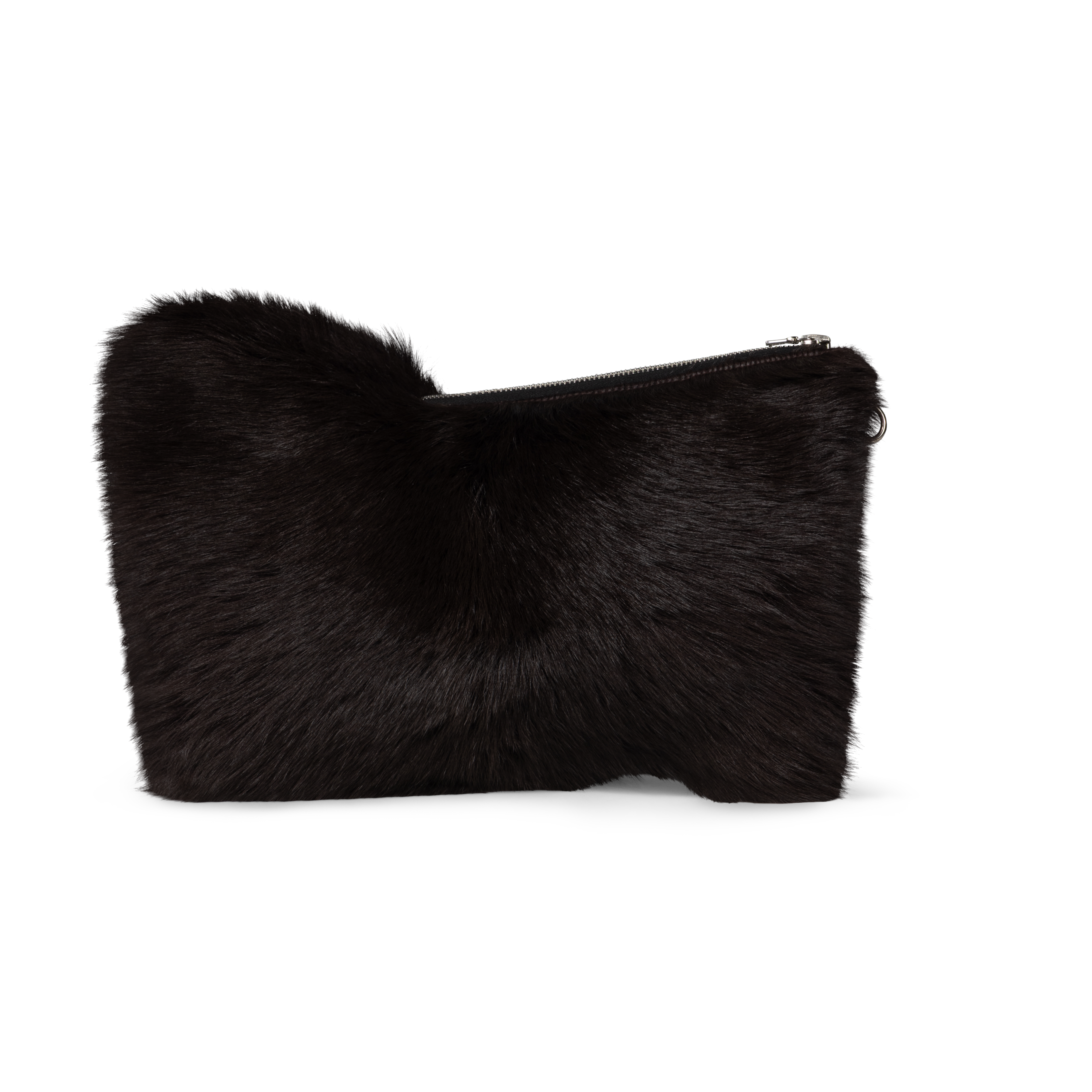 Wrist Clutch - brown shearling