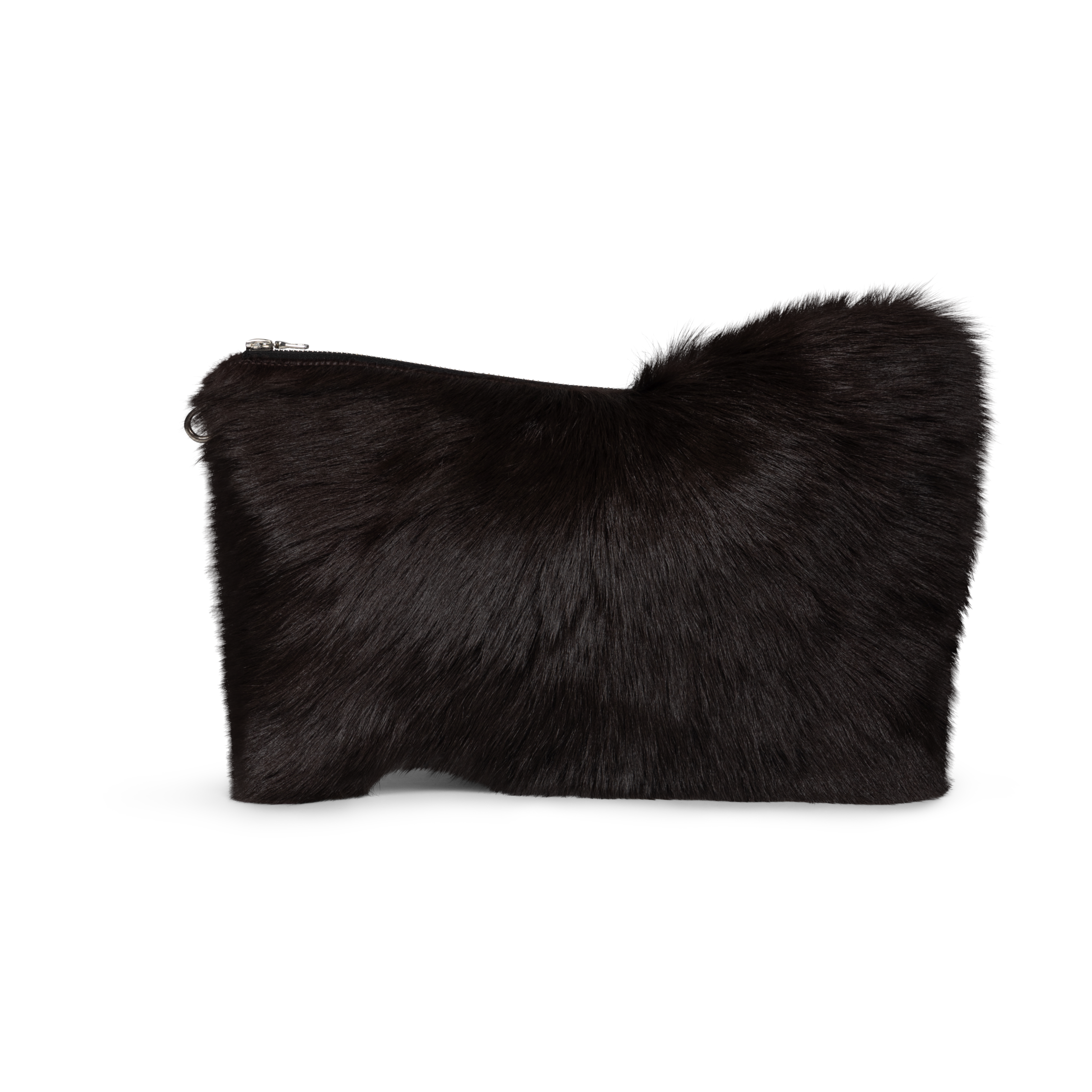 Wrist Clutch - brown shearling