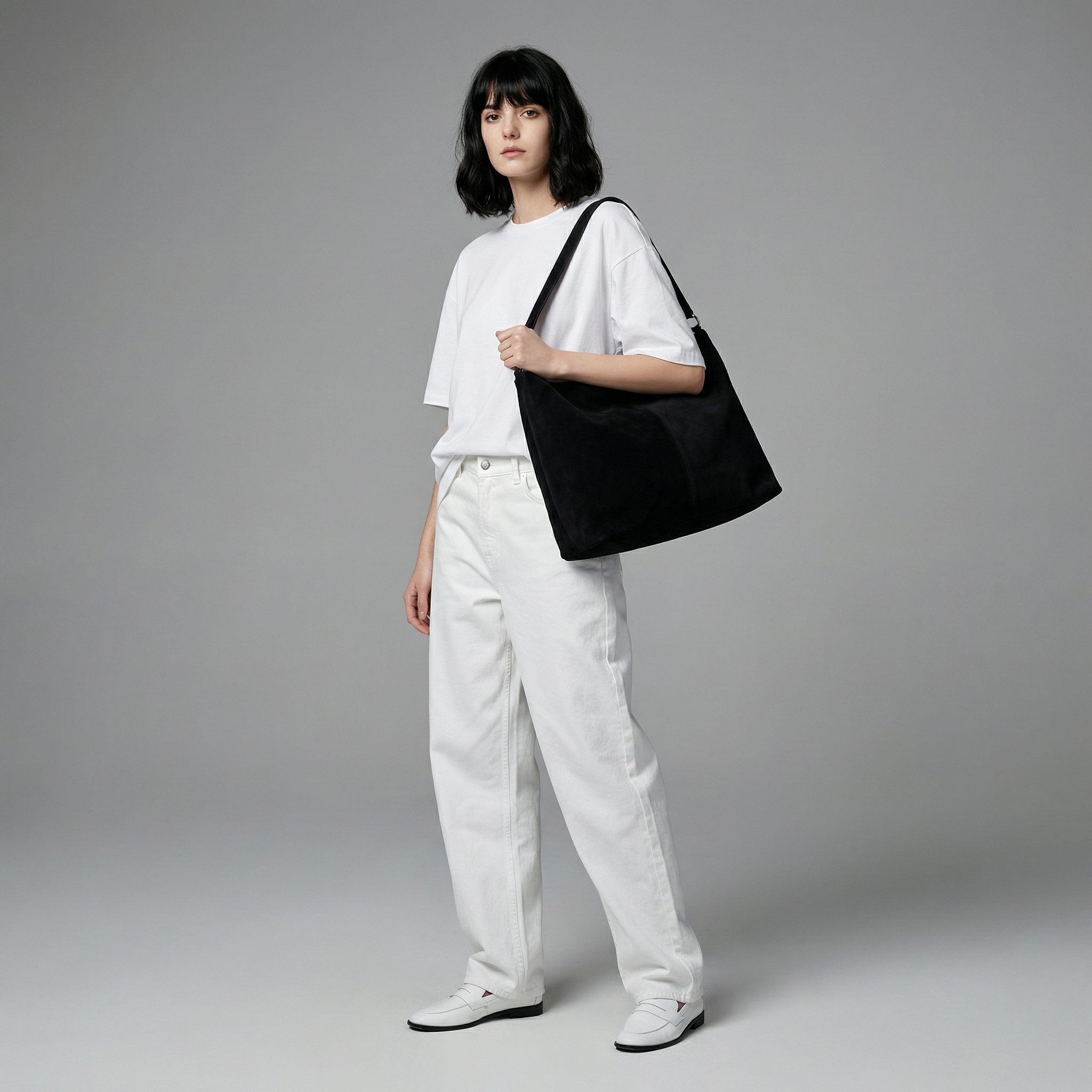 The Jumbo - black suede